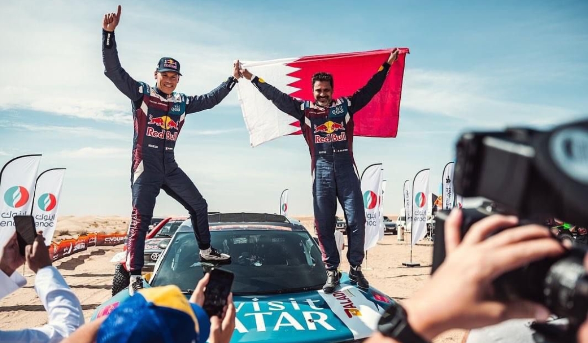 Qatar's Nasser Al Attiyah And Navigator Mathieu Baumel Secure The 2023 Dubai International Baja Win.